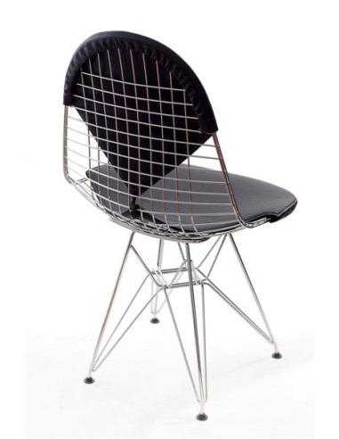 KRZESŁO NET DOUBLE CHROMOWANE (CZERWONY, CZARNY)