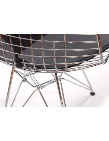 KRZESŁO NET DOUBLE CHROMOWANE (CZERWONY, CZARNY)