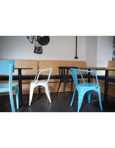 KRZESŁO LOFT PARIS ARMS METALOWE (BIAŁY, ŻÓŁTY, CZERWONY, ZIELONY, NIEBIESKI, SZARY, CZARNY)