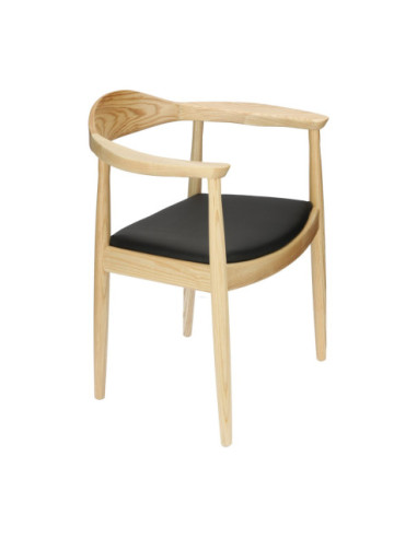 KRZESŁO DREWNIANE PRESIDENT (NATURALNY, BRĄZOWY)