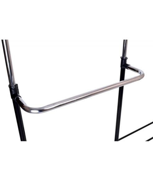 WIESZAK STOJĄCY GARDEROBA NA KÓŁKACH RUFO (SZARY, CZARNY)