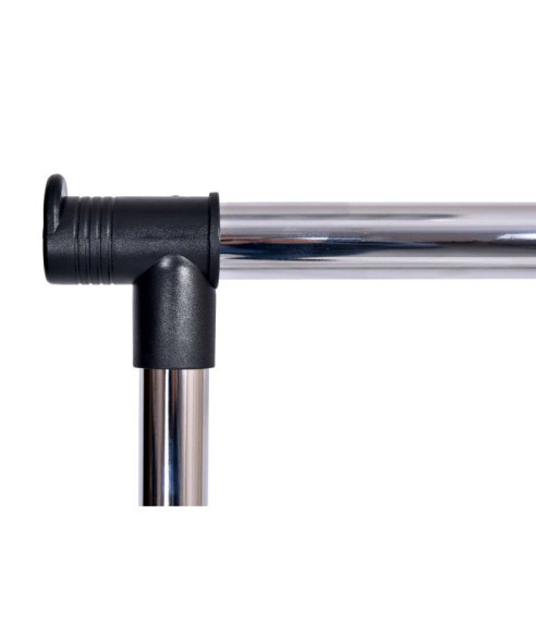 WIESZAK STOJĄCY GARDEROBA NA KÓŁKACH RUFO (SZARY, CZARNY)