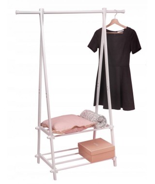 WIESZAK STOJĄCY/GARDEROBA Z PÓŁKĄ NA BUTY LOFTY TWO (BIAŁY, CZARNY) 2