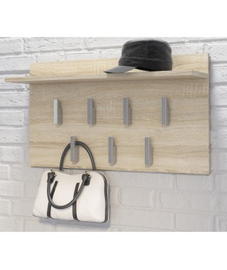 WIESZAK Z PÓŁKĄ DO PRZEDPOKOJU 2F 7 HAKÓW (BIAŁY, SONOMA, CZARNY) 2