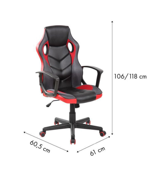 FOTEL BIUROWY/GAMINGOWY QZY-2M (CZERWONY, NIEBIESKI)