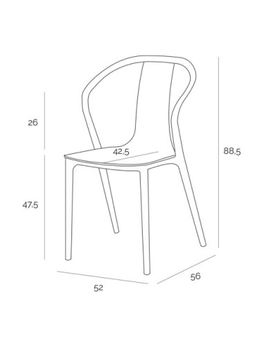 KRZESŁO BELLA (BIAŁY, ŻÓŁTY, NIEBIESKI)