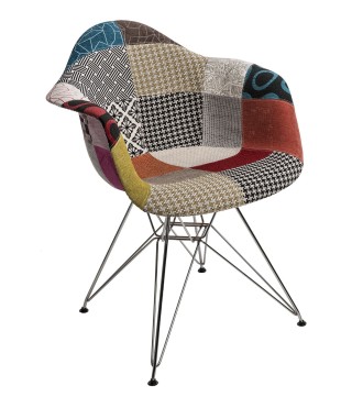 KRZESŁO P018 DAR PATCHWORK (KOLOROWY, NIEBIESKI, BRĄZOWY) 2