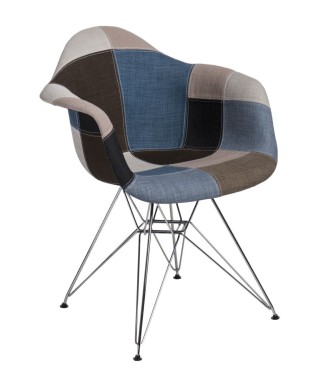 KRZESŁO P018 DAR PATCHWORK (KOLOROWY, NIEBIESKI, BRĄZOWY) 2