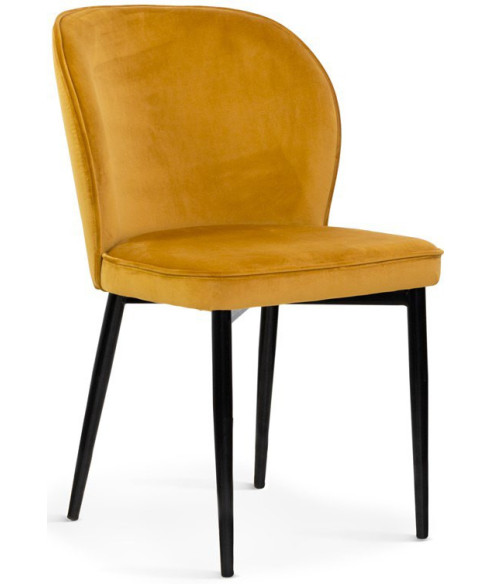 KRZESŁO TAPICEROWANE BLUVEL AINE NOGI CZARNE (WYBIERZ KOLOR)