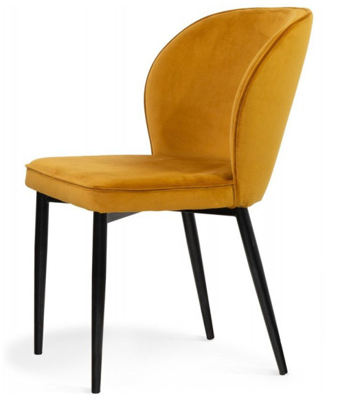 KRZESŁO TAPICEROWANE BLUVEL AINE NOGI CZARNE (WYBIERZ KOLOR)