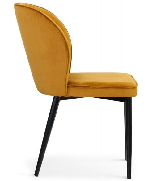 KRZESŁO TAPICEROWANE BLUVEL AINE NOGI CZARNE (WYBIERZ KOLOR)