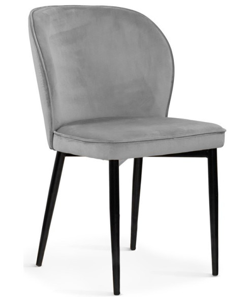 KRZESŁO TAPICEROWANE BLUVEL AINE NOGI CZARNE (WYBIERZ KOLOR)