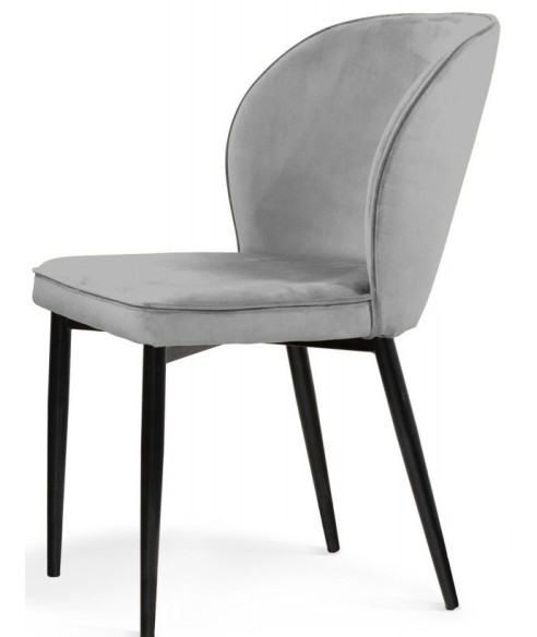 KRZESŁO TAPICEROWANE BLUVEL AINE NOGI CZARNE (WYBIERZ KOLOR)