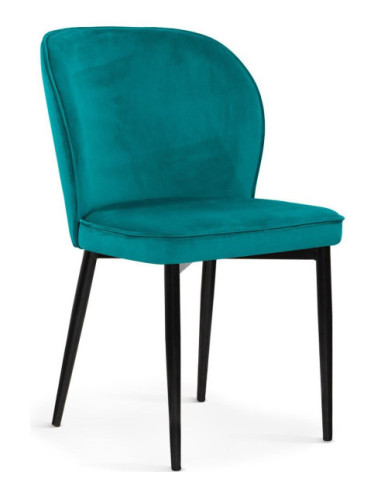 KRZESŁO TAPICEROWANE BLUVEL AINE NOGI CZARNE (WYBIERZ KOLOR)