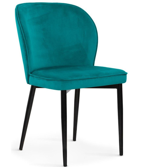 KRZESŁO TAPICEROWANE BLUVEL AINE NOGI CZARNE (WYBIERZ KOLOR)