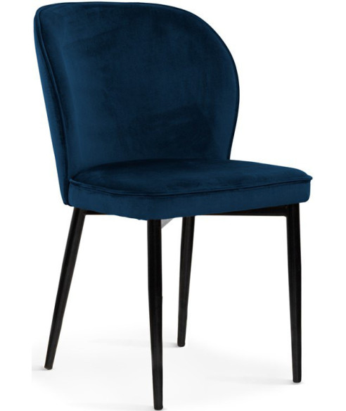 KRZESŁO TAPICEROWANE BLUVEL AINE NOGI CZARNE (WYBIERZ KOLOR)
