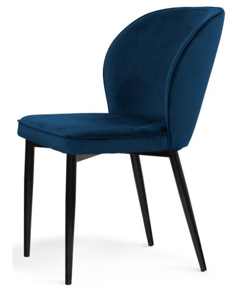 KRZESŁO TAPICEROWANE BLUVEL AINE NOGI CZARNE (WYBIERZ KOLOR)