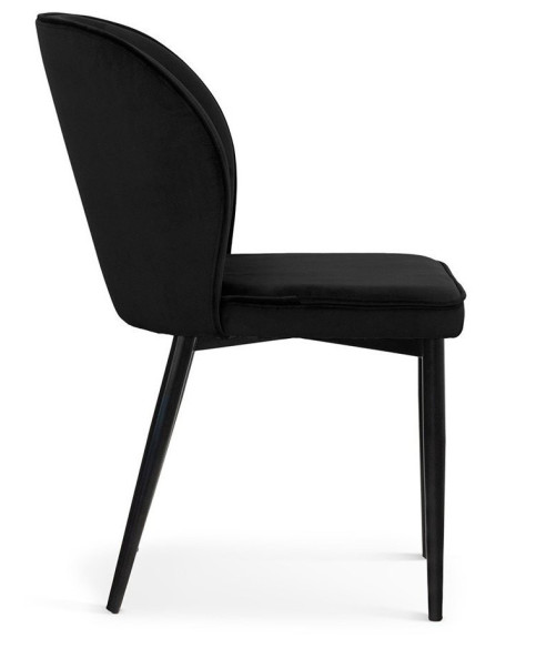 KRZESŁO TAPICEROWANE BLUVEL AINE NOGI CZARNE (WYBIERZ KOLOR)
