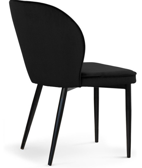 KRZESŁO TAPICEROWANE BLUVEL AINE NOGI CZARNE (WYBIERZ KOLOR)