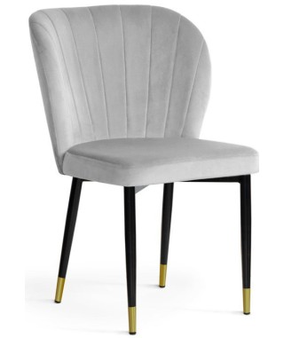 KRZESŁO TAPICEROWANE BLUVEL SHELLY NOGI CZARNE ZE ZŁOTĄ KOŃCÓWKĄ (WYBIERZ KOLOR)