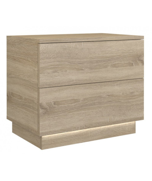 SZAFKA NOCNA SELA 2 Z PODŚWIETLENIEM (DĄB ARTISAN, DĄB SONOMA)