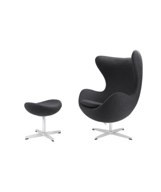 FOTEL Z PODNÓŻKIEM JAJO EGG KASZMIR (WYBIERZ KOLOR) 2