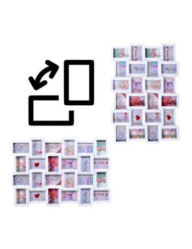 RAMKA NA ZDJĘCIA SOLANO - DUŻA 24 ZDJĘCIA BIAŁA