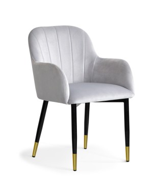 KRZESŁO TAPICEROWANE BLUVEL TULIP NOGI CZARNE ZE ZŁOTĄ KOŃCÓWKĄ (WYBIERZ KOLOR)