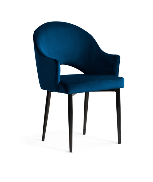 KRZESŁO TAPICEROWANE BLUVEL GODA NOGI CZARNE (WYBIERZ KOLOR)