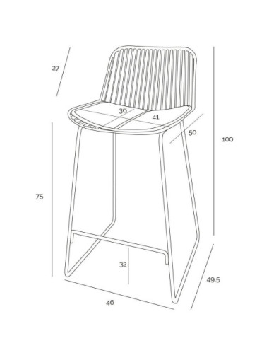 HOKER KRZESŁO KUCHENNE BAROWE DILL HIGH (SZARY, CZARNY)