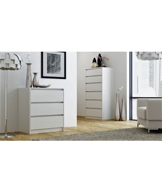 KOMODA BEZUCHWYTOWA KARO 6 SZUFLAD (BIAŁA, BETON, ARTISAN, SONOMA, WENGE) 2