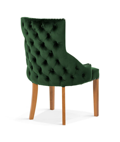 KRZESŁO TAPICEROWANE BLUVEL CHESTERFIELD EDWARD NOGI DĄB (WYBIERZ KOLOR)