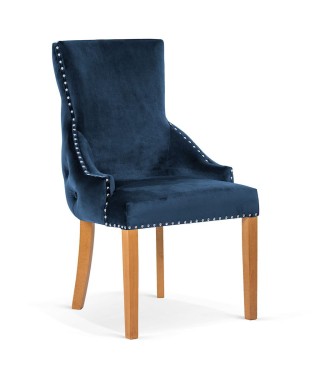 KRZESŁO TAPICEROWANE BLUVEL CHESTERFIELD EDWARD NOGI DĄB (WYBIERZ KOLOR) 2