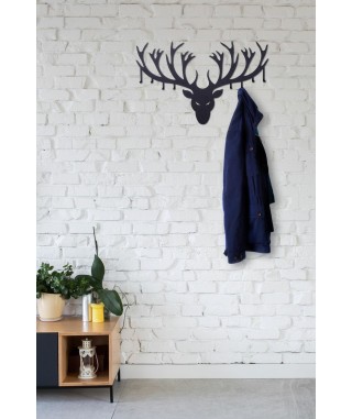 WIESZAK ŚCIENNY POROŻE METALOWY (BIAŁY, CZARNY) 2