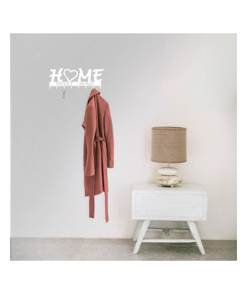 WIESZAK ŚCIENNY SWEET HOME METALOWY (BIAŁY, CZARNY)