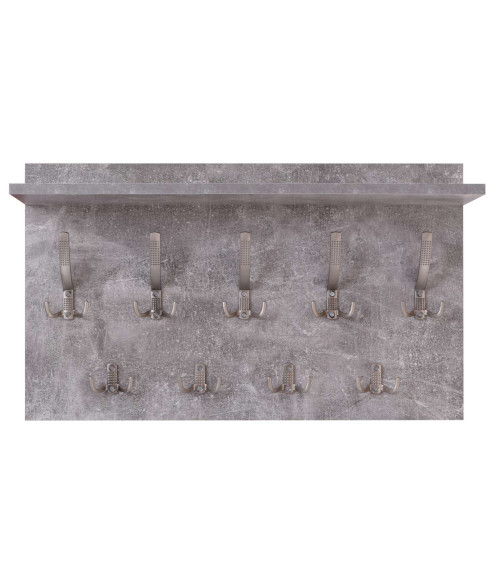 WIESZAK Z PÓŁKĄ DO PRZEDPOKOJU KUBA (BIAŁY, BETON, SONOMA, ŚLIWA)