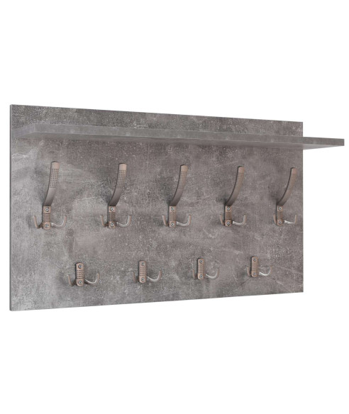 WIESZAK Z PÓŁKĄ DO PRZEDPOKOJU KUBA (BIAŁY, BETON, SONOMA, ŚLIWA)