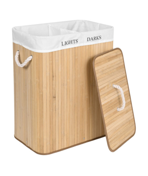 KOSZ BAMBUSOWY NA PRANIE/ZABAWKI 100L (NATURALNY, BRĄZOWY)