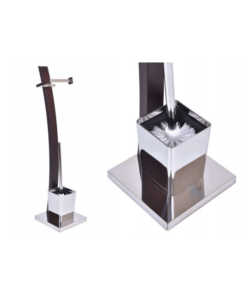 STOJAK ŁAZIENKOWY PRESTIGE (CHROM, WENGE)