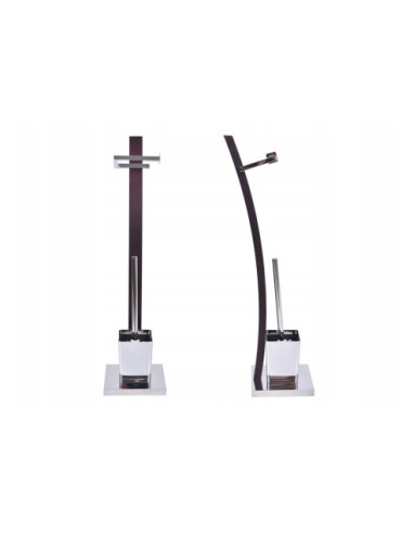 STOJAK ŁAZIENKOWY PRESTIGE (CHROM, WENGE)