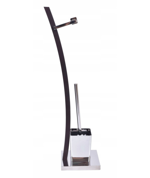 STOJAK ŁAZIENKOWY PRESTIGE (CHROM, WENGE)