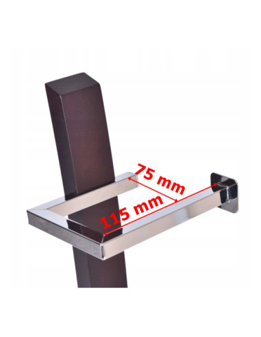 STOJAK ŁAZIENKOWY PRESTIGE (CHROM, WENGE)