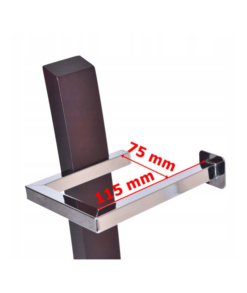 STOJAK ŁAZIENKOWY PRESTIGE (CHROM, WENGE)