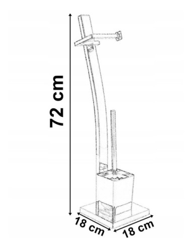 STOJAK ŁAZIENKOWY PRESTIGE (CHROM, WENGE)