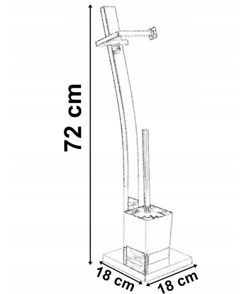 STOJAK ŁAZIENKOWY PRESTIGE (CHROM, WENGE)