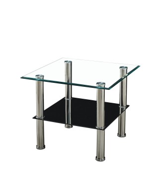 ŁAWA SZKLANA STOLIK KAWOWY CT-054 Z CZARNYM SZKŁEM