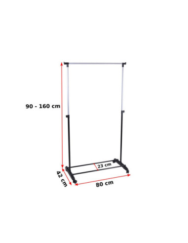 WIESZAK STOJĄCY GARDEROBA NA KÓŁKACH ELA
