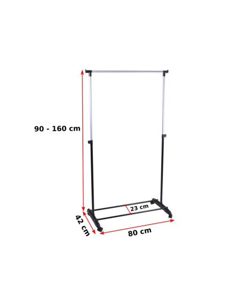 WIESZAK STOJĄCY GARDEROBA NA KÓŁKACH ELA