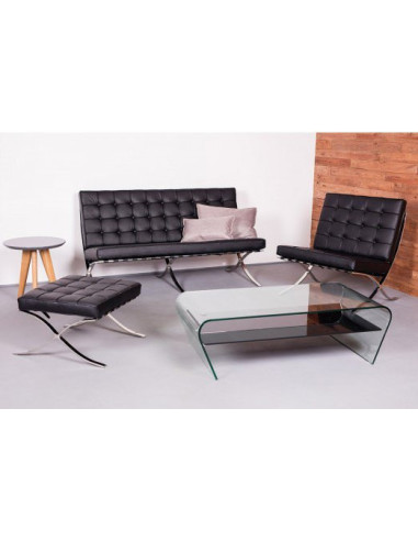 FOTEL SKÓRZANY Z PODNÓŻKIEM BA1 SKÓRA NATURALNA (WYBIERZ KOLOR)