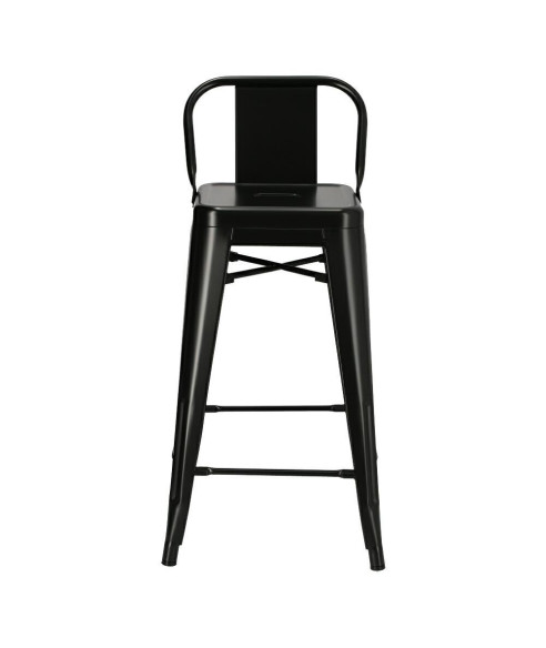 HOKER BAROWY SHORT BACK PARIS (METALICZNY, CZARNY)